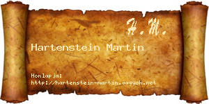 Hartenstein Martin névjegykártya
